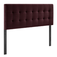 Modway Lily Stain-Resistant Performance Velvet Queen Size Headboard - Mulberry-Stain-Resistant Performance Velvet Upholstery