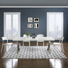 Modway Lida Moroccan Trellis Area Rug - 8 ft W x 10 ft L - Ivory/Charcoal-Tight Low Pile Weave