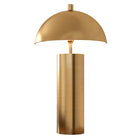 Hudson&Canal - Lampe de table York 27" avec abat-jour en métal - Laiton/laiton-Associé à un abat-jour en métal en forme de dôme en laiton
