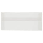 JAM Paper Enveloppes livrets en vélin à fini métallique avec fermeture gommée, 4 1/8 x 9 1/2 po, incolore, 1000 par paquet-Incolore