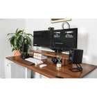 Kanto 100W Reference Desktop Speakers with USB-C, RCA and Bluetooth 5.0 - Matte Black - 2 Pack-Each speaker measures: 3.9" W x 5.6" D x 6.9" H 