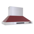 KUCHT KRH4815-R 48" 1200 CFM Wall Mounted Range Hood - Stainless Steel/Red-Equipped with four 1.5-Watt LED lights, this seamless design professional range hood will give you better visibility while cooking and enhance the look of your pro Kucht range