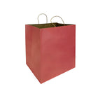 Reliabag - Sac En Papier Avec poignees Torsadees, Bordeaux, 14 po L X 10 po P X 15,75 po H, Paquet De 50-Fabrique en papier kraft bordeaux de qualite superieure avec fond plat renforce.
