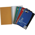 Hilroy 3-Subject Notebook - 9-1/2" x 6" - Assorted Colours - 300 Pages-Features heavy-duty manila paper dividers between sections