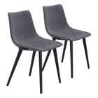 Zuo Daniel Dining Chair - Grey - Set of 2-Assembly required
