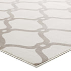 Modway - Beltara Treillis transitionnel en maillon de chaîne Tapis de 5 pi l x 8 pi L - Beige et ivoire-Résistant aux taches / Facile à nettoyer