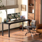 HOMCOM 70.9" Large Computer Desk - Black-Serves as dining table and small conference table, multipurpose use
