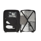 Bondstreet Panoramic 26.5" ABS/PC Hardside Medium Check-in Luggage - Desert Grey-Lined interior with dividing panel, practical pockets, and tightening straps to keep content organized and in place