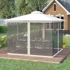 Outsunny Replacement Mosquito Netting for Gazebo 10' L x 13' W - White-It is made of high-quality nylon. The smooth zippers are great for long-lasting use   