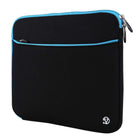 Vangoddy - Housse de protection en néoprène pour ordinateur portable 12" avec poche supplémentaire - Noir/Bleu-Compatible avec la plupart des ordinateurs portables et ultrabooks jusqu’à 12 pouces