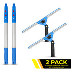 Gritt Commercial Window Washing Kit - 14" Swivel Window Squeegee - 20" Pole Handle - 2 Pack-Tools easily attach to the included telescopic 6' pole