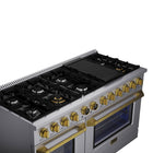 Kucht 60" KXP Series Dual Fuel Range Propane Gas - Stainless Steel/Gold-Sealed burners make easy to keep your range clean