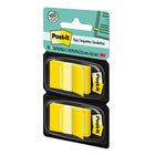 Post-it 1" x 1.7" Flags - Yellow - 50 Flags/Dispenser - 2 Dispensers/Pack-50 flags per dispenser