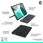 Logitech Flip Folio Keyboard Case for iPad 11/13 Pro (M4/M5) Air 13/11(M2/M3/M4)- Graphite-Expand your view:  Eliminate the need for an on-screen keyboard and enjoy more screen space. Quickly switch between typing and touch for easy navigation