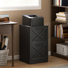 HOMCOM 2-Drawer  Filing Cabinet - Black-Four deep drawers organise Letter/A4 files, top surface holds your printer
