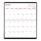 Brownline - 2026 Agenda mensuel de poche 18 mois - 6-1/2 po x 3-1/2 po - Couleurs assorties - Anglais-Les couleurs assorties comprennent : noir, marine, bourgogne et vert. Le choix des couleurs n'est pas disponible pour les commandes en ligne