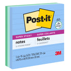 Post-it Super Sticky Recycled Notes - Oasis Collection - 4" x 4" - Lined - 3 Pack-Post-it Super Sticky Notes have 2X the sticking power