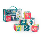 Miniland Feel to Learn: Soft Rattle Cubes Set - Set of 6-The soft rattle cubes are soft and squeezable