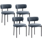 HOMCOM - Chaises de salle à manger avec pieds en acier pour cuisine - gris - ensemble de 4-Emballé en lot de 4 pour le dîner, les conversations et plus encore 