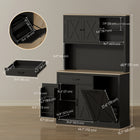 HOMCOM 69" H Cabinet with Charging Station - Black-Built-in outlets, USB, and USB-C ports make powering devices simple 