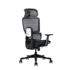 Kopplen - Chaise de bureau ergonomique à dossier haut en polyester-Accoudoirs réglables sur 3 axes et siège en tissu rembourré avec curseur pour un confort personnalisé.