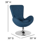 Flash Furniture Egg Series Fabric Side Reception Chair - Blue-CA117 Fire Retardant Foam