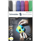 Schneider Paint-It 310 Paint Marker - Black/White - 6 Pack-Black ink color ensures optimal writing and drawing efficiency, which also looks pleasant