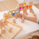 TickiT - Blocs de construction en bois - Ensemble de 39-Pratiquez la reconnaissance des couleurs, le langage descriptif, le jeu sensoriel apaisant et plus encore
