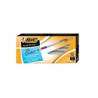 BIC - Stylos à bille avec prise RoundStic - 0,8 mm - noir - paquet de 12-Prise améliorée!