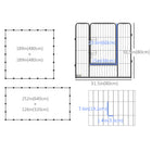 PawHut 24-Panel Heavy Duty Dog Playpen for Small & Medium Dogs - 31.5" H-24-panel can be set up in a rectangle