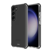 AXS PROShield Plus Drop-tested Clear Case for Samsung Galaxy S23+ - Black-Sleek reinforced corners maximize shock absorption by creating an air cushion between your phone and any surface