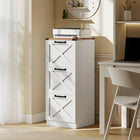 HOMCOM 3-Drawer Letter/A4 Filing Cabinet - White-Tall, narrow design maximizes storage potential in small spaces and corners
