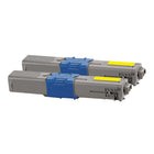 Premium Tone Okidata 44469701 Alternative Toner - Yellow - 2 Pack-Colour: Yellow