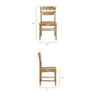 Modway Jax Oak Wood Dining Chair With Wavy Razor Back - Weathered Oak-Wavy Razor Back