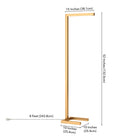 Hudson&Canal - Lampadaire à DEL intégré Malin (132 cm) avec abat-jour en métal - Laiton-Nettoyer avec un chiffon doux et sec, sans produits chimiques agressifs ni produits de nettoyage abrasifs