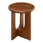 Modway Rivian Round Side Table - Walnut-Round End Table