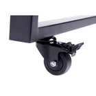 Rocelco - Ensemble rehausseur de bureau de luxe à hauteur ajustable de 40" et support au sol - Teck / Noir-SURFACE DE TRAVAIL EXTRA LARGE: Le bureau de 40 "de large sur 23.5" de profondeur peut contenir jusqu'à deux moniteurs de 32 "et le plateau de clavier rétractable de 25.5" de large sur 11.25 "de profondeur peut contenir un ordinateur portable si nécessaire