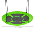 Outsunny - Balançoire soucoupe géante suspendue pour arbre, siège en corde en forme de nid - vert-Côtés enveloppés de tissu Oxford haute densité 