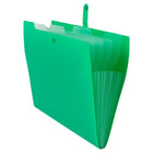 JAM Paper Letter Size File Folders - Snap Tab Closure - Green with Clear-Colour: Green File Folder with Clear Pockets