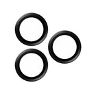 PanzerGlass Camera Lens Protector Hoops for iPhone 15 Pro/15 Pro Max - Clear-Black aluminum frame