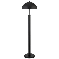 Hudson&Canal York 58" Tall Floor Lamp with Metal Shade - Blackened Bronze-Mid-century modern design for your living room, office space, bedroom, or reading nook