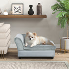 PawHut - Canapé pour animaux avec fonction de rangement, coussin en mousse - gris-Il dispose d'une fonction de rangement pour stocker les accessoires de votre animal 