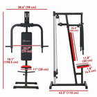 Soozier Chest Fly Machine and Chest Press Station-Resistance adjusts, compatible with 1"/2.5cm opening weight plates up to 132 lb. (60kg)