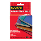 Scotch Book Tape - 2 in x 15 yd - 2 Rolls-Pack of 2 rolls, 2 in x 15 yd per roll