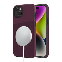 AXS PROTech Plus MagSafe Compatible Sleek Dual-layered Anti-Shock Case for Apple iPhone 15 - Sangria-Drop resistant up to 10 feet