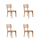 Manhattan Comfort Giverny 18.11" Industry Chic Dining Chair - Nature - Set of 4-Modern - Industry Chic Cane Dining Chair Perfect for Dining Room Use. Set of 4