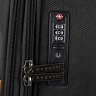 Bugatti Cannes 25.50" Softside Spinner Check-in Luggage - Black-Zipper-release expansion system for 20% more packing space