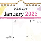 AT-A-GLANCE - Calendrier mural mensuel aquarelle 2026 - 11 7/8 po H x 14 7/8 po l - anglais-Format des blocs : 1 3/4 po x 2 po
