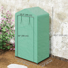 Outsunny - serre mini à 4 niveaux avec étagères de rangement, porte à enroulement zippée, cadre en acier et housse en PE- Convient pour les plantes, légumes, fruits et la culture de fleurs  
