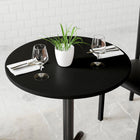 Flash Furniture 24" Round Table Top with Black or Mahogany Reversible Laminate Top-Black T-Mold Edge